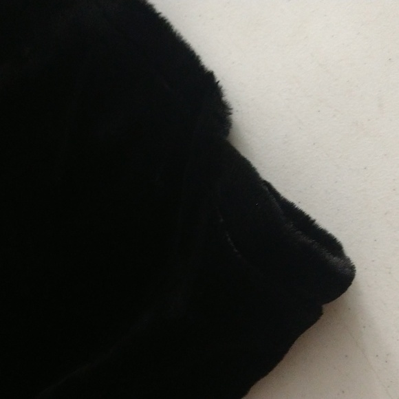NEW! Faux Fur Quarter Zip Pullover Sweatshirt, Black- A New Day - SOFT! - Picture 8 of 10